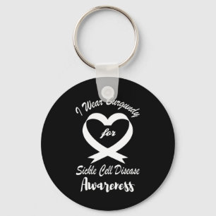 I Wear burgundy For Sickle Cell Disease Awareness Key Ring