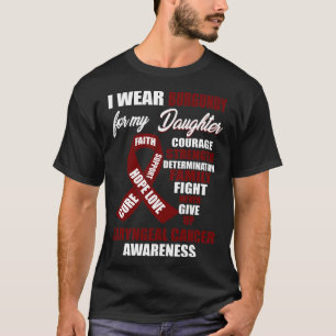 I Wear Burgundy Laryngeal Cancer Awareness T-Shirt