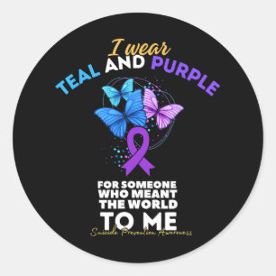 I Wear For Someone Who Meant World Mental Health A Classic Round Sticker