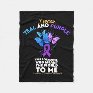 I Wear For Someone Who Meant World Mental Health A Fleece Blanket