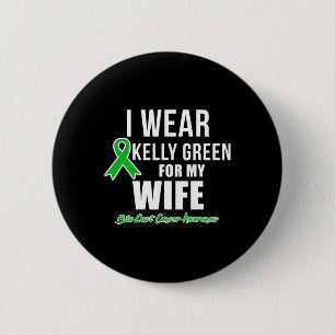 I Wear For Wife Bile Duct Cancer Awareness 6 Cm Round Badge