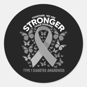 I Wear G For Type 1 Diabetes Awareness Design Classic Round Sticker