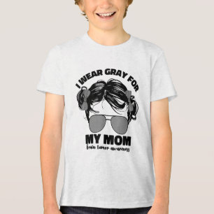 I Wear Gary For My Mum Brain Tumour Awareness Go G Tri-Blend Shirt