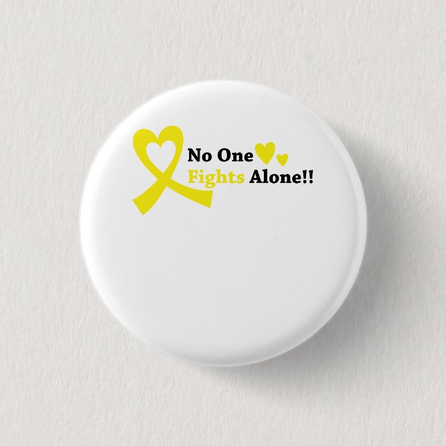 I Wear Gold Childhood Cancer Awareness support 3 Cm Round Badge (Front)