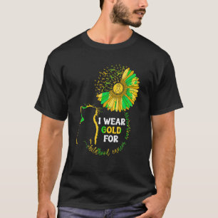 I Wear Gold For Childhood Cancer Awareness Month C T-Shirt