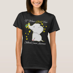 I Wear Gold For Childhood Cancer Awareness Month  T-Shirt