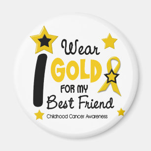 I Wear Gold For My Best Friend 12 STARS Magnet