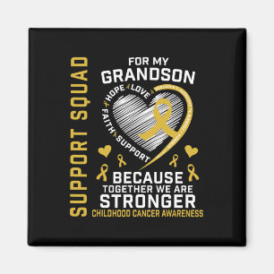 I Wear Gold For My Grandson Childhood Cancer Suppo Magnet