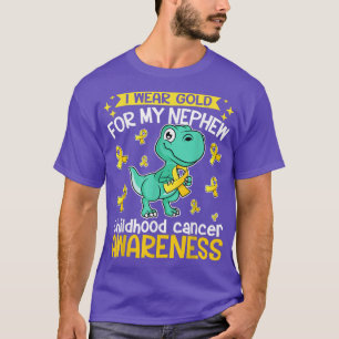 I Wear Gold For My Nephew Childhood cancer awarene T-Shirt