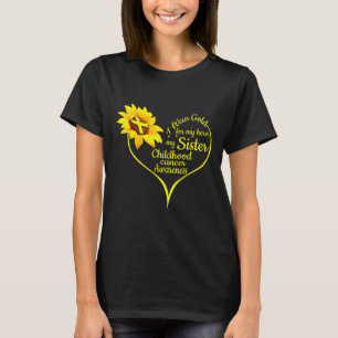 I Wear Gold For My Sister Childhood Cancer Awarene T-Shirt