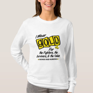 I Wear Gold For The FIGHTERS SURVIVORS TAKEN 8 T-Shirt