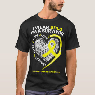 I Wear Gold I'm A Survivor Kids Childhood Cancer A T-Shirt