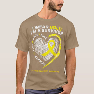 I Wear Gold I'm A Survivor Kids Childhood Cancer A T-Shirt