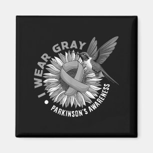I Wear Gray Ribbon Parkinson’s Awareness Magnet