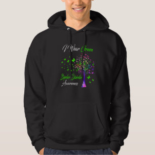I Wear Green Bipolar Disorder Awareness Tree Ribbo Hoodie