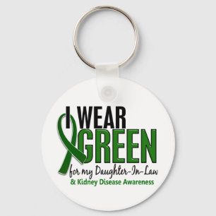I Wear Green Daughter-In-Law 10 Kidney Disease Key Ring