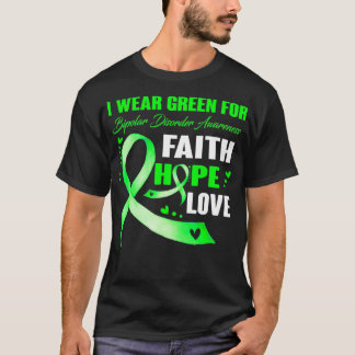 I Wear Green For Bipolar Disorder Awareness Gifts  T-Shirt