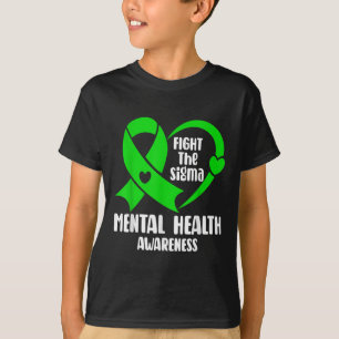 I Wear Green For Mental Health Awareness Butterfly T-Shirt