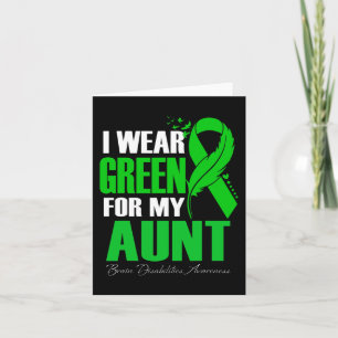 I Wear Green For My Aunt Brain Disabilities Awaren Card