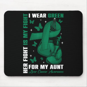 I Wear Green For My Aunt Liver Cancer Awareness Bo Mouse Mat
