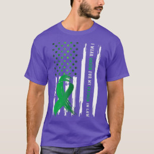 I Wear Green For My Father In Law American Flag Gr T-Shirt