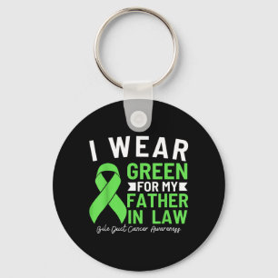 I Wear Green For My Father In Law Bile Duct Cancer Key Ring