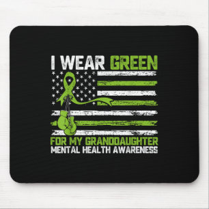 I Wear Green For My Granddaughter Mental Health Aw Mouse Mat