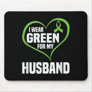 I Wear Green For My Husband Mental Health Awarenes Mouse Mat