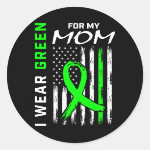 I Wear Green For My Mum Kidney Disease Awareness F Classic Round Sticker