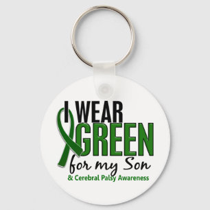 I Wear Green For My Son 10 Cerebral Palsy Key Ring