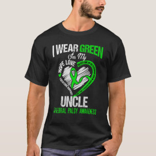 I wear green for my uncle cerebral palsy green rib T-Shirt