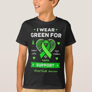 I Wear Green Mental Health Awareness T-Shirt