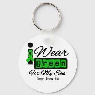 I Wear Green Ribbon (Retro) - Son Key Ring