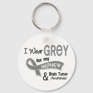 I Wear Grey 42 Nephew Brain Tumour Key Ring