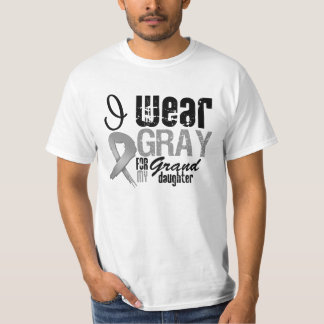I Wear Grey Awareness Ribbon For My Granddaughter T-Shirt