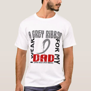 I Wear Grey For My Dad 46 Brain Cancer T-Shirt