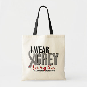 I Wear Grey For My Son 10 Diabetes Tote Bag