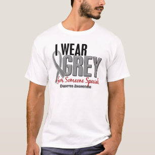 I Wear Grey For Someone Special 10 Diabetes T-Shirt