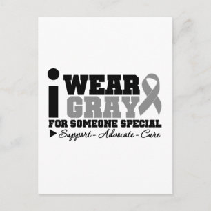 I Wear Grey Ribbon For Someone Special Postcard