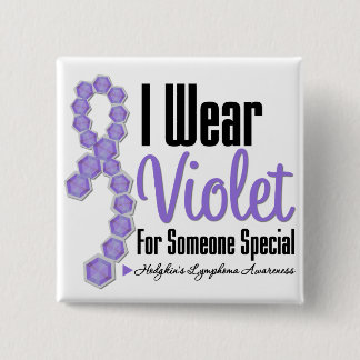 I Wear Hodgkins Lymphoma Ribbon (Someone Special) 15 Cm Square Badge