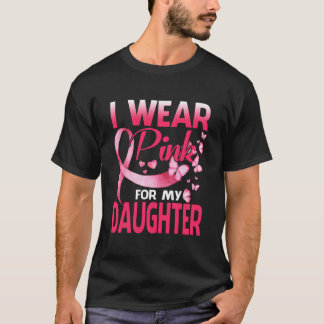 I Wear K For My Daughter Breast Cancer Butterfly T-Shirt