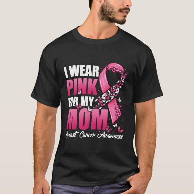 I Wear K For My Mum Breast Cancer Awareness Butter T-Shirt (Front)