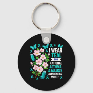 I wear Light Blue for Asthma and Allergy Awareness Key Ring