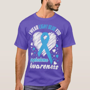 I Wear Light Blue For Lymphedema Awareness ,  T-Shirt
