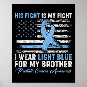 I Wear Light Blue For My Brother Prostate Cancer A Poster