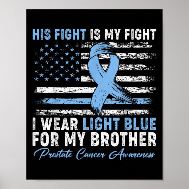 I Wear Light Blue For My Brother Prostate Cancer A Poster (Front)