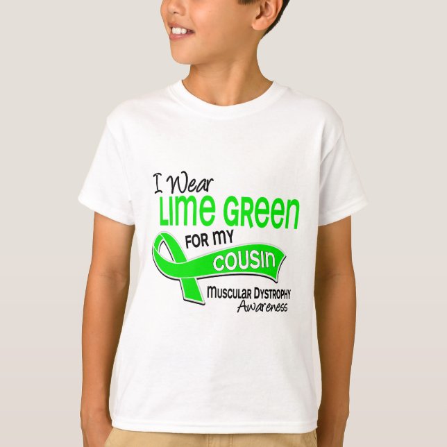 I Wear Lime Green 42 Cousin Muscular Dystrophy T-Shirt (Front)
