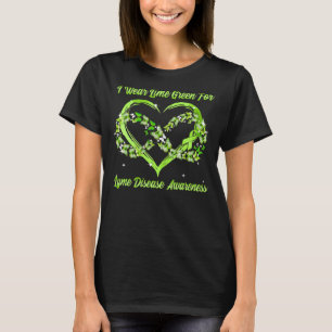 I Wear Lime Green For Lyme Disease Awareness Heart T-Shirt