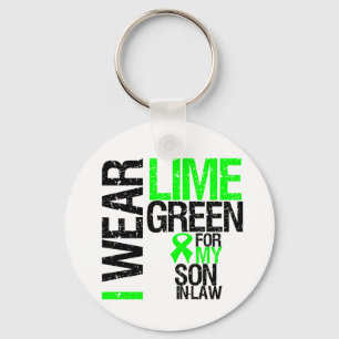 I Wear Lime Green For My Son-in-Law Lymphoma Key Ring