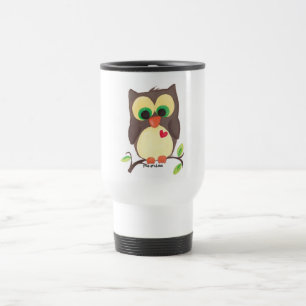 'I wear my heart on my owl' coffee to go cup